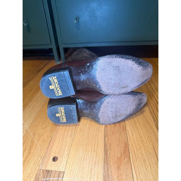 Dan Post Men's Sz 9D Brown Leather Cowboy Western Ranch Pull On Boots - Picture 11 of 11